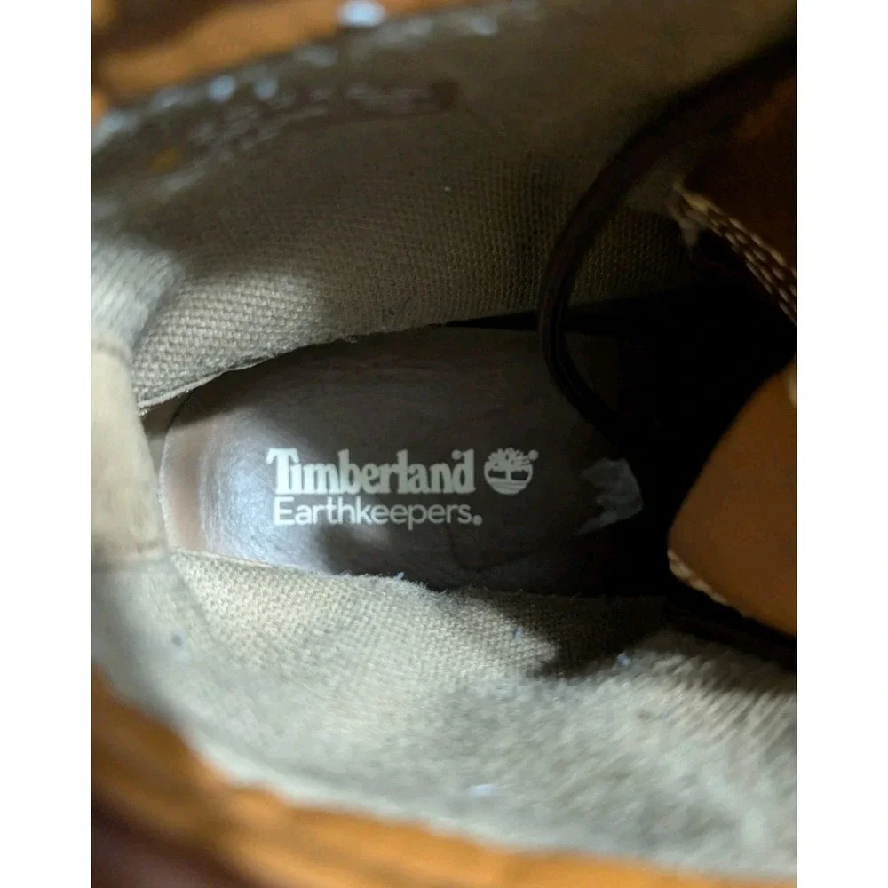 Timberland Originals‎ Mid Boots Mens 12 Brown Leather Waterproof Lace Up 15551